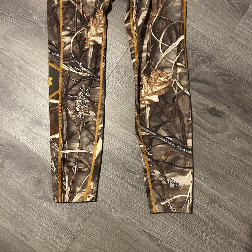 Under Armour Cold Gear Youth M Leggings Base Layer Mossy Oak Camouflage Hunting - Picture 2 of 7